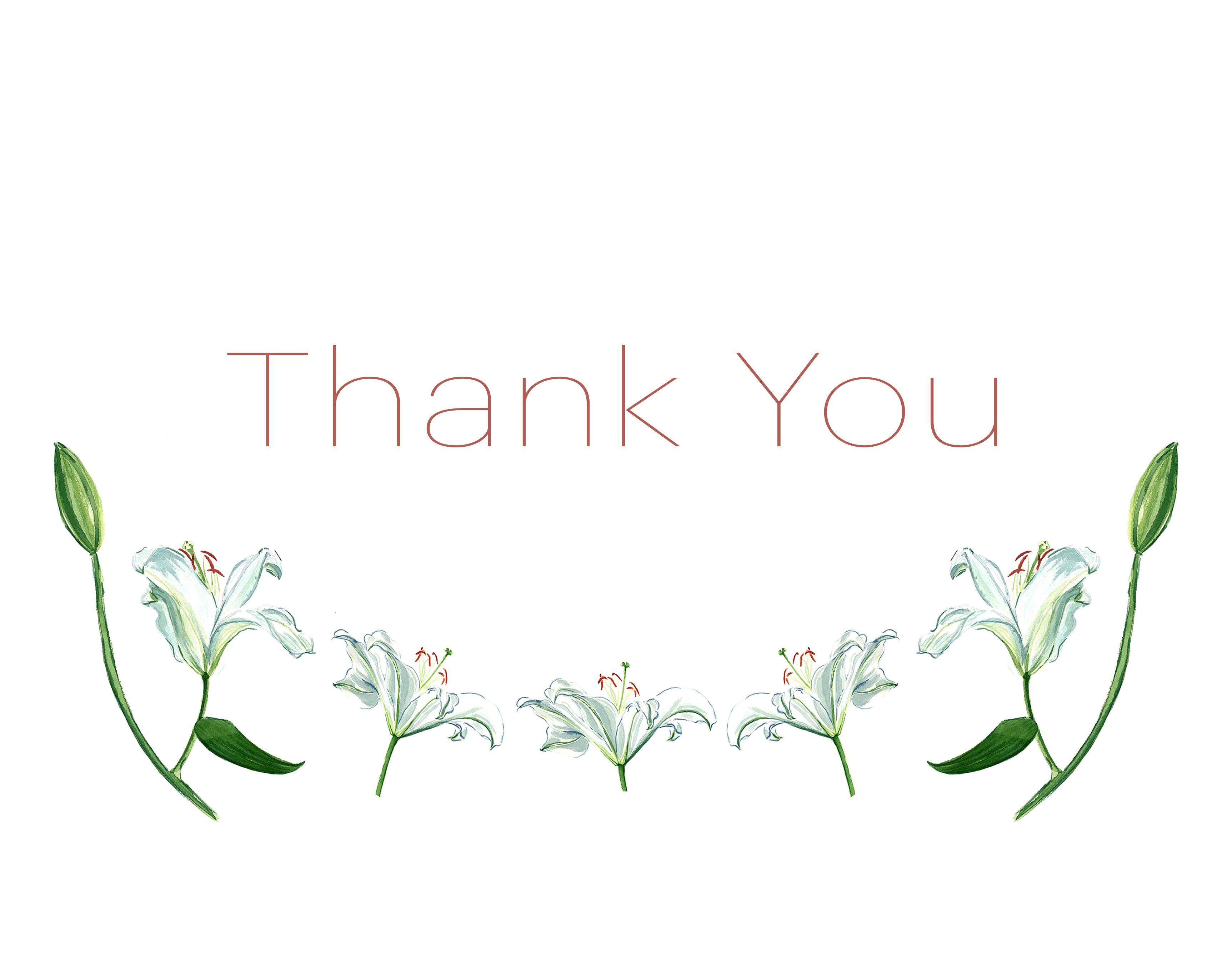 Lily Thank You Cards – Jenn's Print Shop