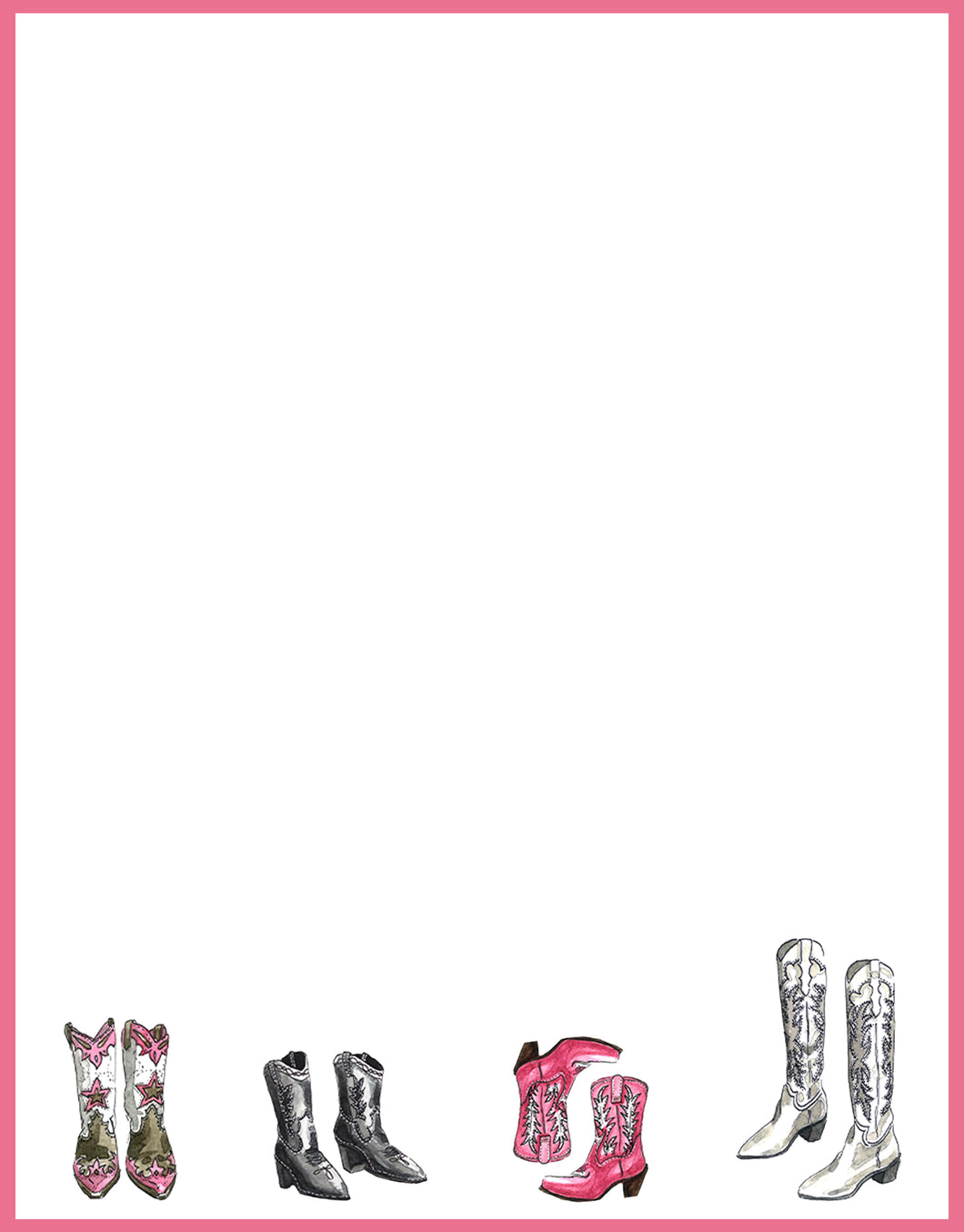 Barbie Boots Note Cards