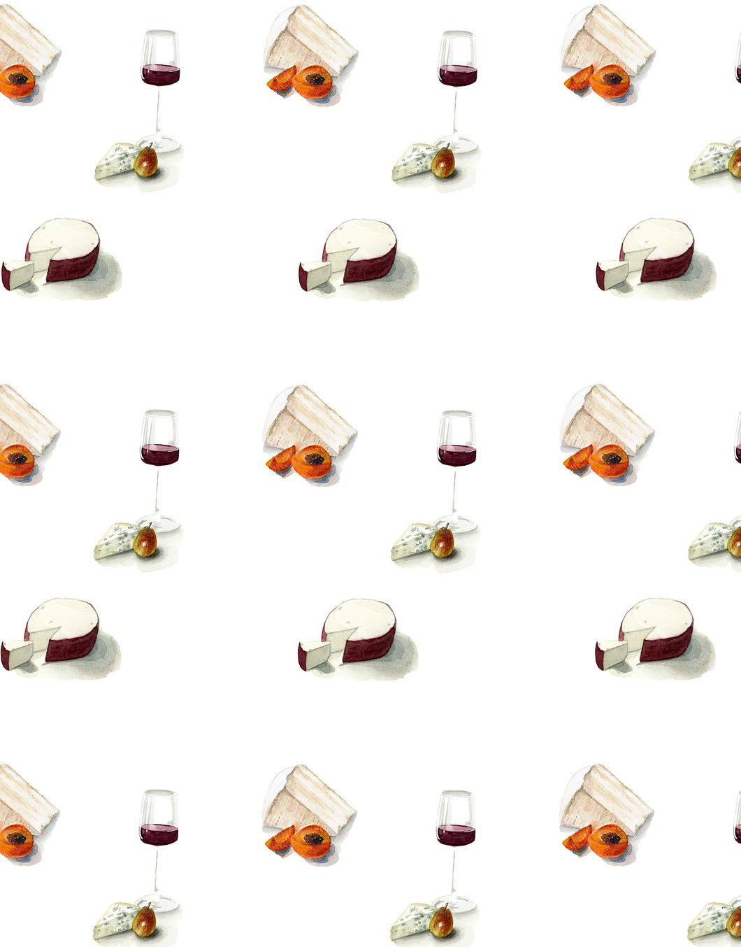 Cheese & Wine Party Note Cards